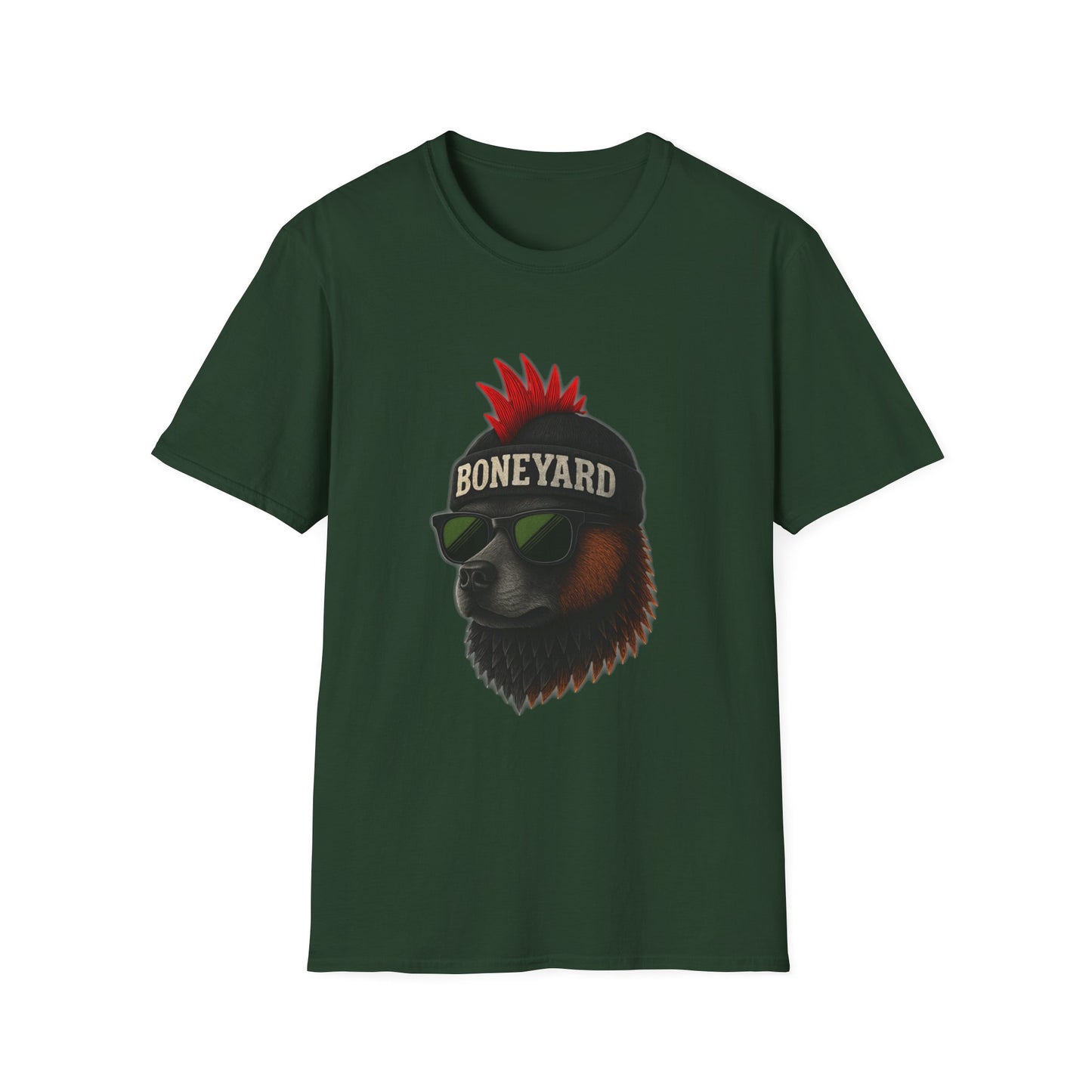 Punk Rock dog T-Shirt, Cool Graphic Tee, Music Lover Shirt, Festival Outfit, Unique Gift for Teens, Boneyard Design