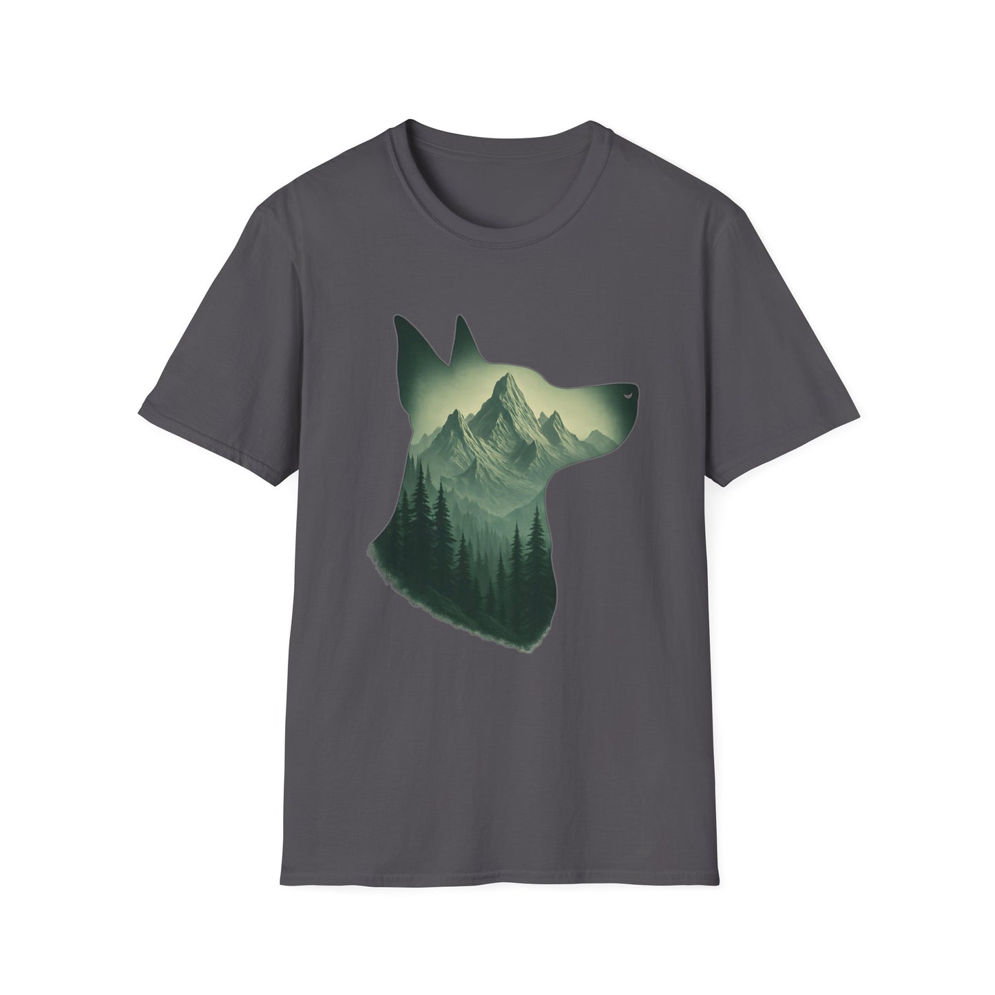 Mountain Dog Graphic T-Shirt | Nature Lover Tee, Pet Owner Gift, Outdoor Adventure Shirt, Animal Lover Apparel, Eco-Friendly Fashion