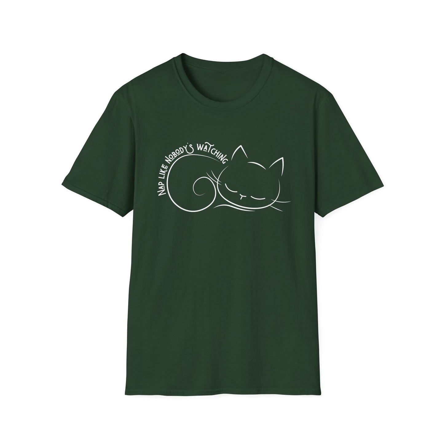 Nap Like Nobody's Watching Cat Tee – Cute Cat Shirt