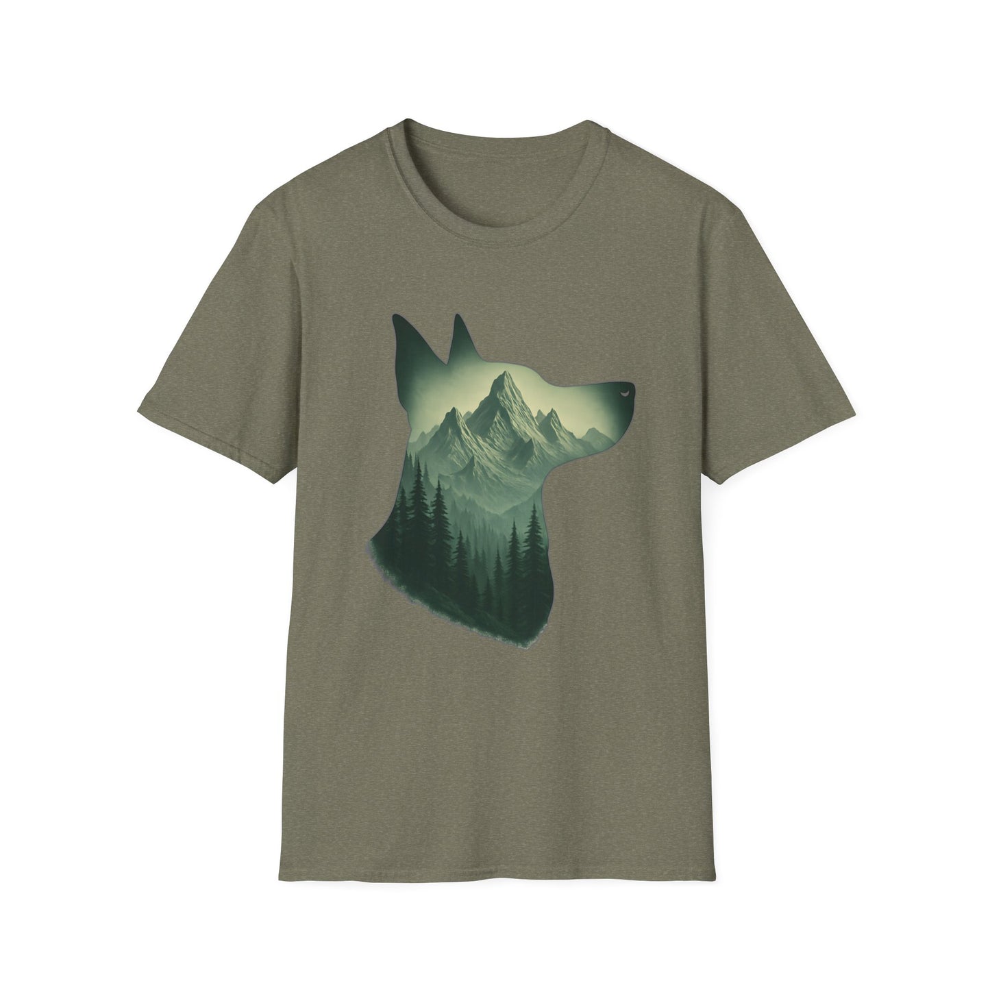 Mountain Dog Graphic T-Shirt | Nature Lover Tee, Pet Owner Gift, Outdoor Adventure Shirt, Animal Lover Apparel, Eco-Friendly Fashion