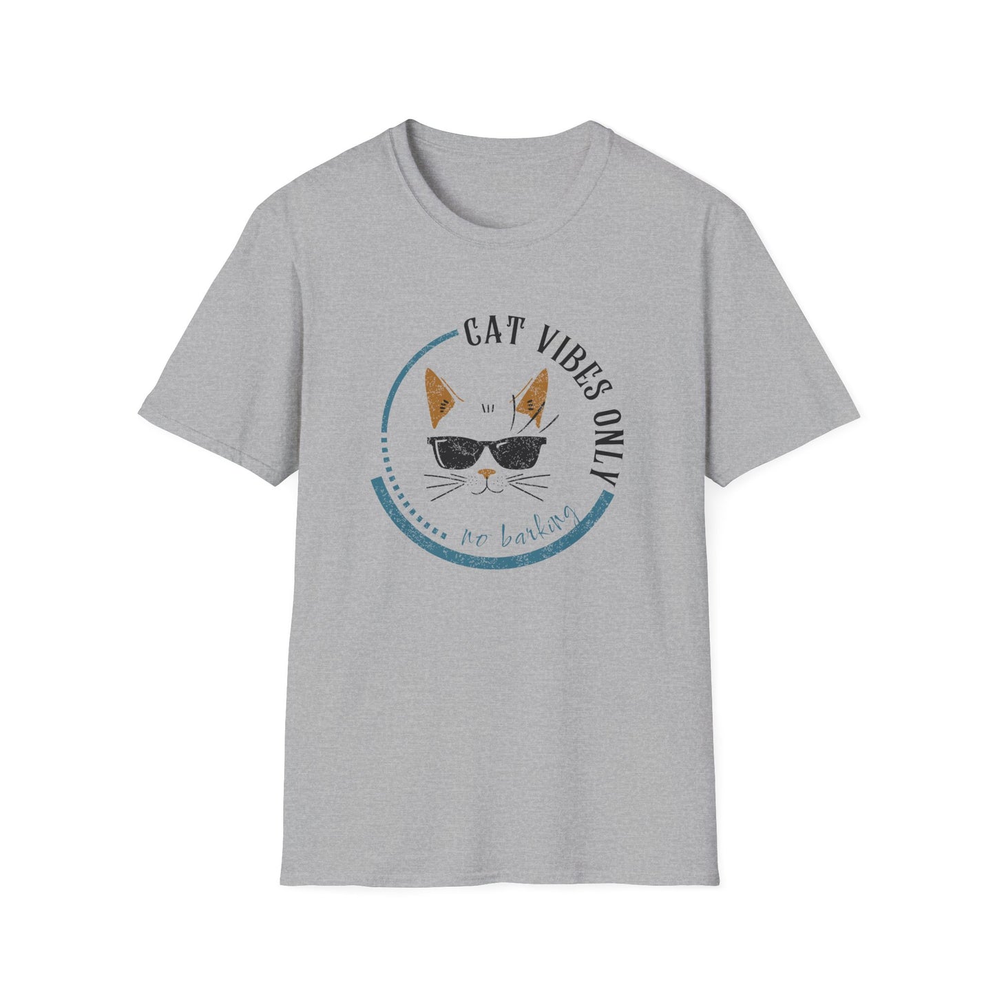 Cat Vibes Only Tee – Funny Cat Lover Shirt, No Barking