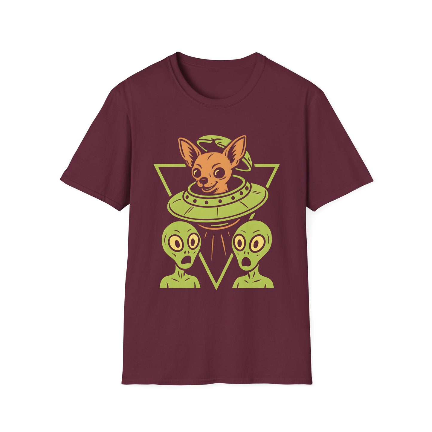 Alien Chihuahua UFO Funny Dog T-Shirt for Pet Lovers, Quirky Gift, UFO Design, Pet Lover's Apparel, Fun Casual Wear