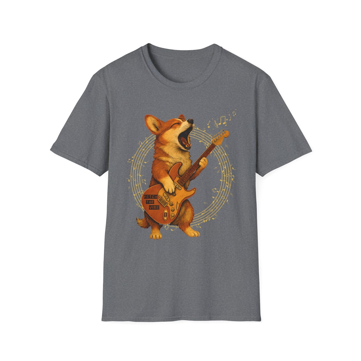 Rockin’ Corgi Guitar Shirt – Funny Dog Music T-Shirt Lover Gift, Music Enthusiast Tee, Fun Dog Shirt, Casual Wear for Any Occasion