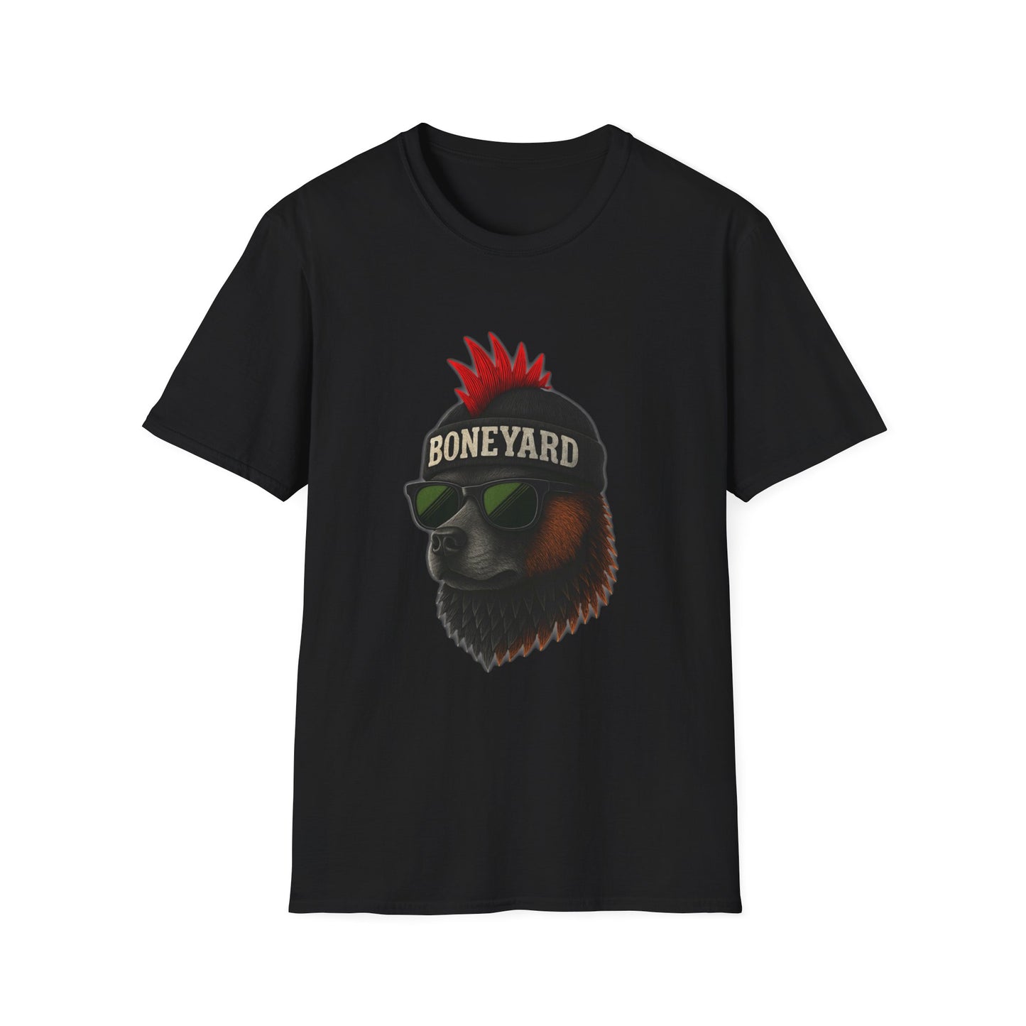 Punk Rock dog T-Shirt, Cool Graphic Tee, Music Lover Shirt, Festival Outfit, Unique Gift for Teens, Boneyard Design