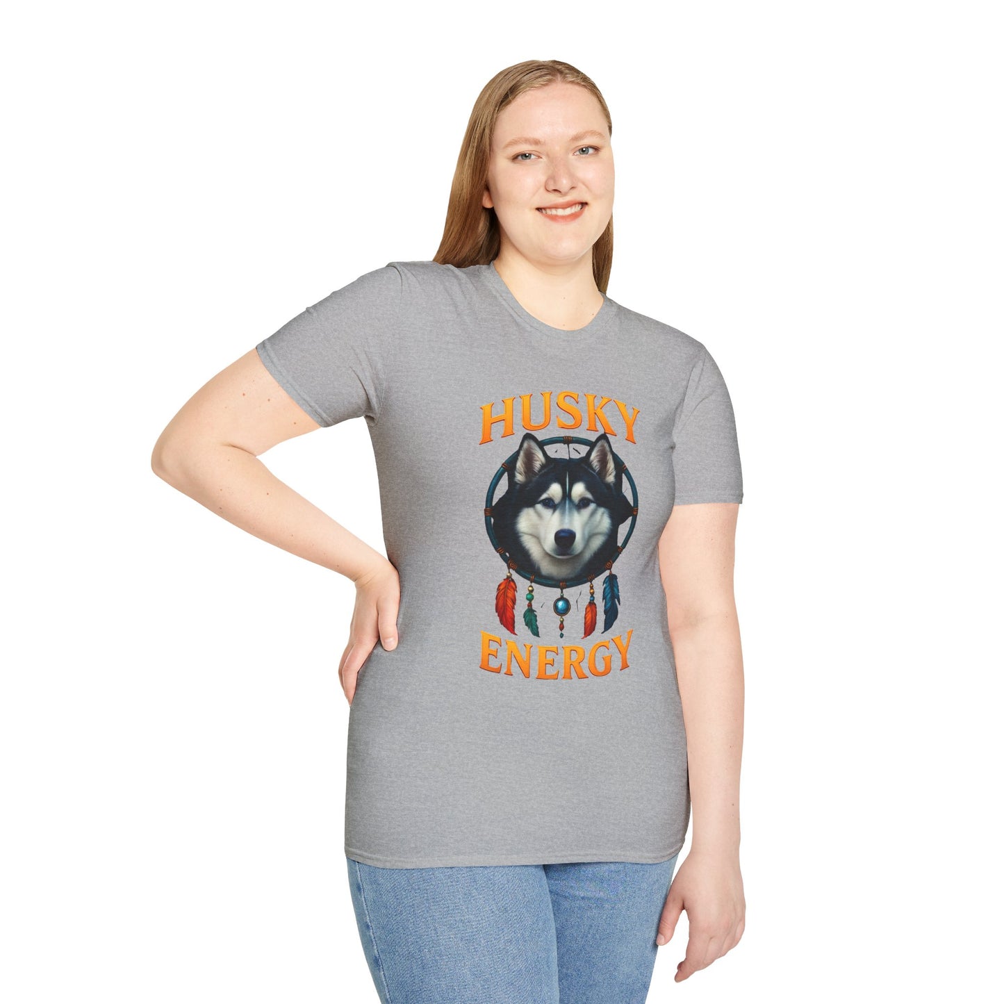 Husky Energy T-Shirt, Unisex Dog Lover Tee, Casual Wear, Pet Owner Gift, Animal Spirit Shirt, Outdoor Adventure Top
