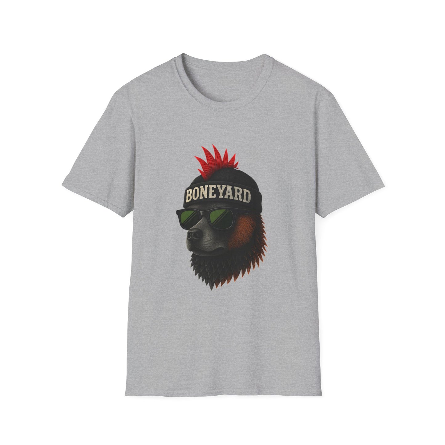 Punk Rock dog T-Shirt, Cool Graphic Tee, Music Lover Shirt, Festival Outfit, Unique Gift for Teens, Boneyard Design