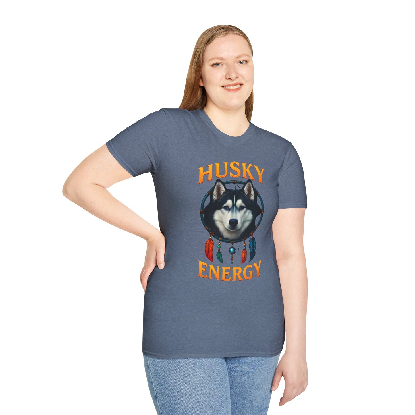 Husky Energy T-Shirt, Unisex Dog Lover Tee, Casual Wear, Pet Owner Gift, Animal Spirit Shirt, Outdoor Adventure Top