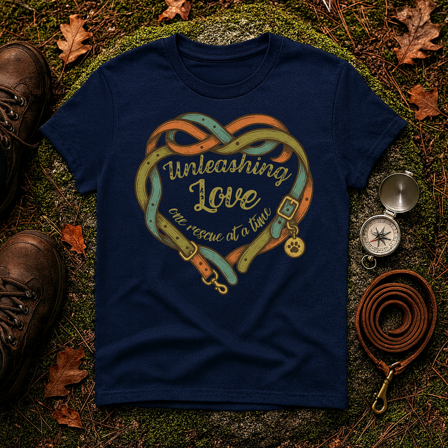 Unleashing Love Rescue Tee – Adopt Don't Shop
