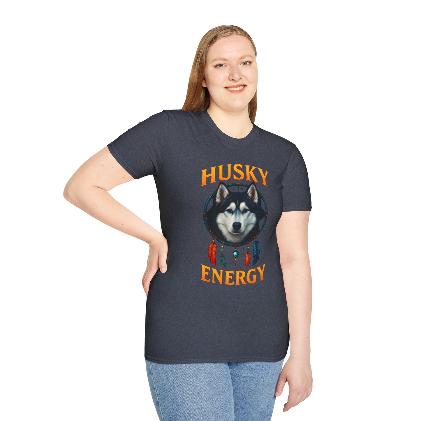 Husky Energy T-Shirt, Unisex Dog Lover Tee, Casual Wear, Pet Owner Gift, Animal Spirit Shirt, Outdoor Adventure Top