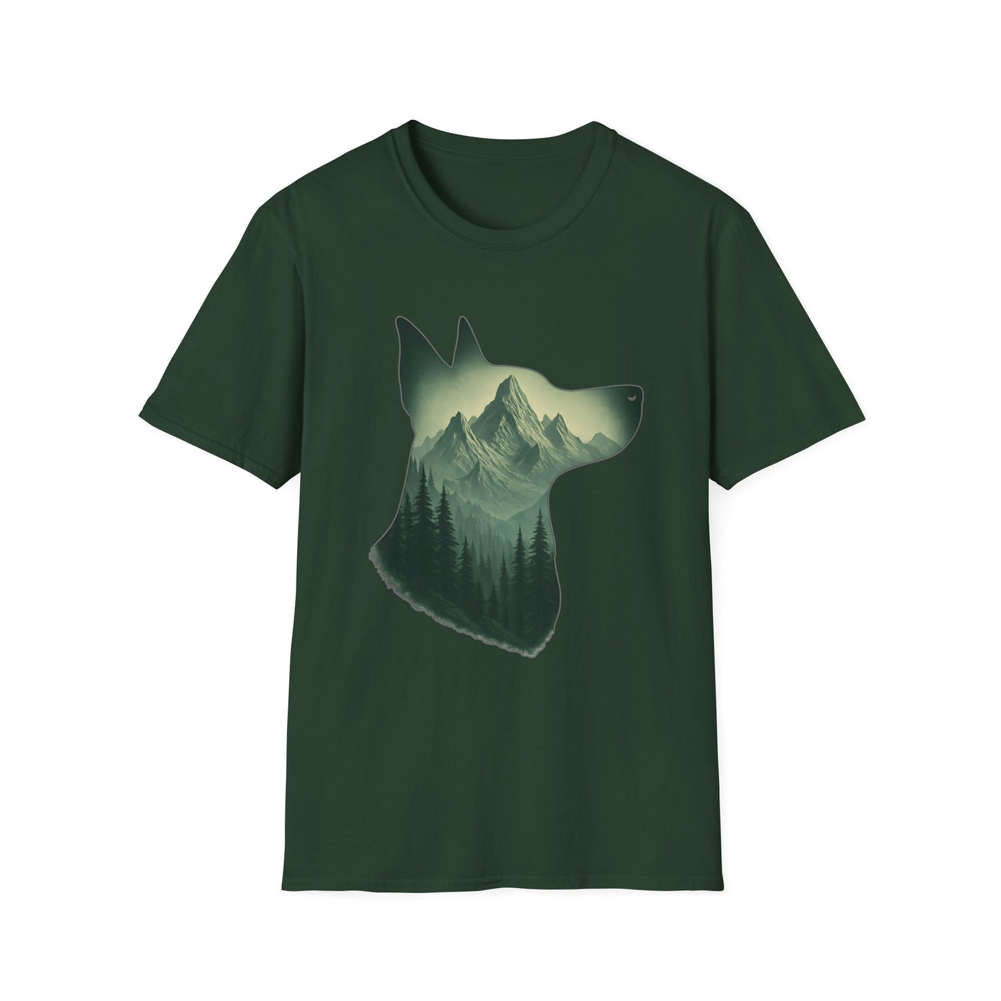 Mountain Dog Graphic T-Shirt | Nature Lover Tee, Pet Owner Gift, Outdoor Adventure Shirt, Animal Lover Apparel, Eco-Friendly Fashion