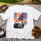 Magical Landscape Pet Lover artwork on a White T-shirt.