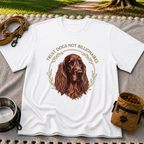 Irish Setter Trust Dogs Not Billionaires design on a White T-shirt.