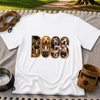 Dogs Dogs Dogs Dog Lover design on a White T-shirt.