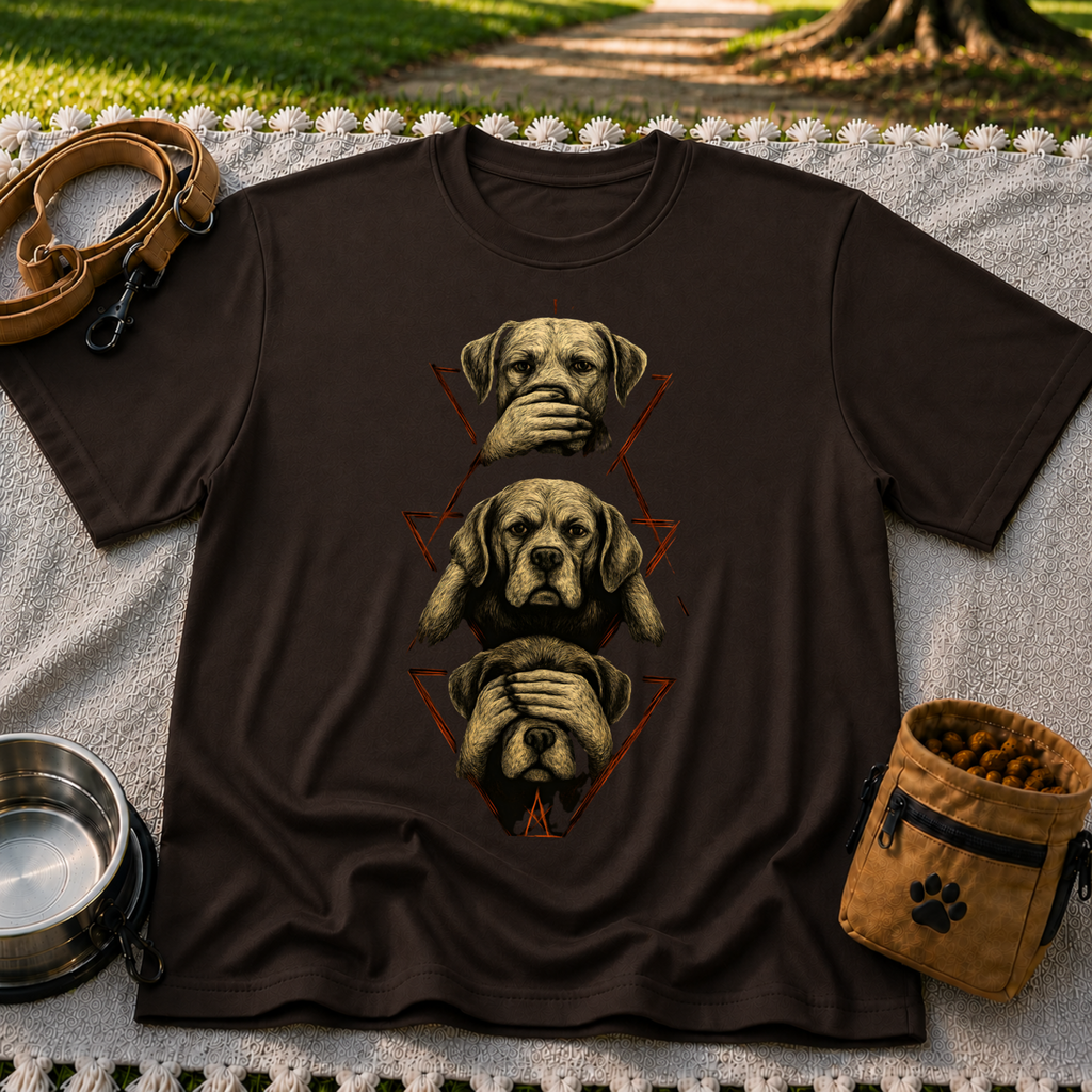 TT-THREE-WISE-DOGS STOREFRONT COLLAR V04 :: Dark Chocolate