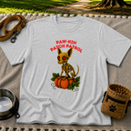 Paw-kin Patch Patrol Skeleton Chihuahua Halloween design on a Sport Grey T-shirt.