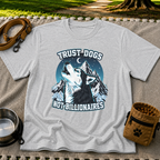 Sport Grey T-shirt mockup featuring howling Husky against a rugged blue-toned mountain landscape.