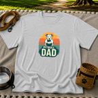Vintage Pitbull Dad design on a Sport Grey T-shirt.