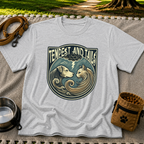 Tempest and Tails Companion Crest artwork on a Sport Grey T-shirt.