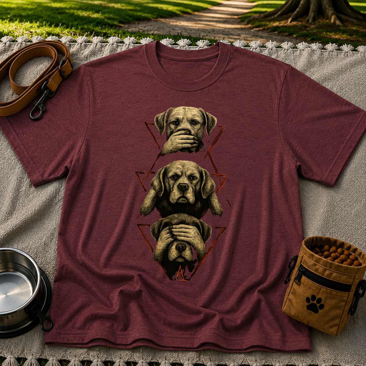 TT-THREE-WISE-DOGS STOREFRONT COLLAR V04 :: Maroon