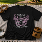 Stay at Home Dog Mom Pink design on a Black T-shirt.