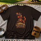 Steampunk Wiener Dog design on a Dark Chocolate T-shirt.
