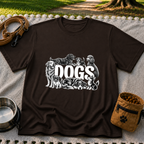 Dogs Are My Kind of People design on a Dark Chocolate T-shirt.