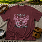 Stay at Home Dog Mom Pink design on a Maroon T-shirt.