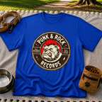 Punk & Rock Bulldog Records design on a Royal T-shirt.