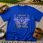 Stay at Home Dog Mom Pink design on a Royal T-shirt.