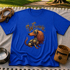 Wiener Takes All Steampunk Dachshund design on a Royal T-shirt.