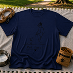 a person walking a dog beneath the words “Pet Parent”. On a Navy T-shirt.