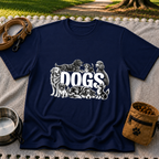 Dogs Are My Kind of People design on a Navy T-shirt.