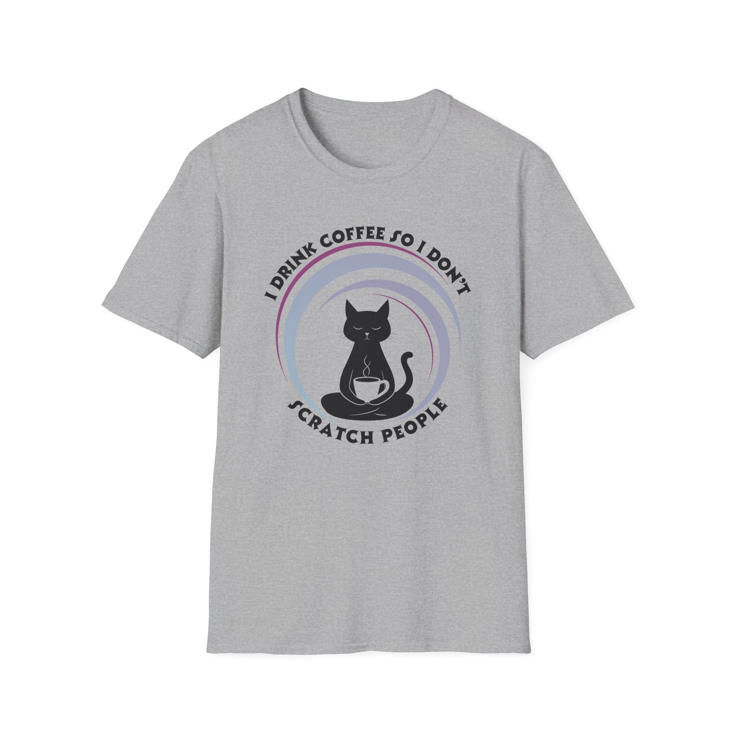 Funny Cat Coffee Shirt – I Drink Coffee So I Don't Scratch People Tee