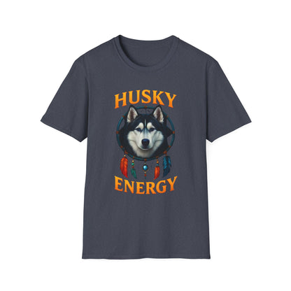 Husky Energy T-Shirt, Unisex Dog Lover Tee, Casual Wear, Pet Owner Gift, Animal Spirit Shirt, Outdoor Adventure Top