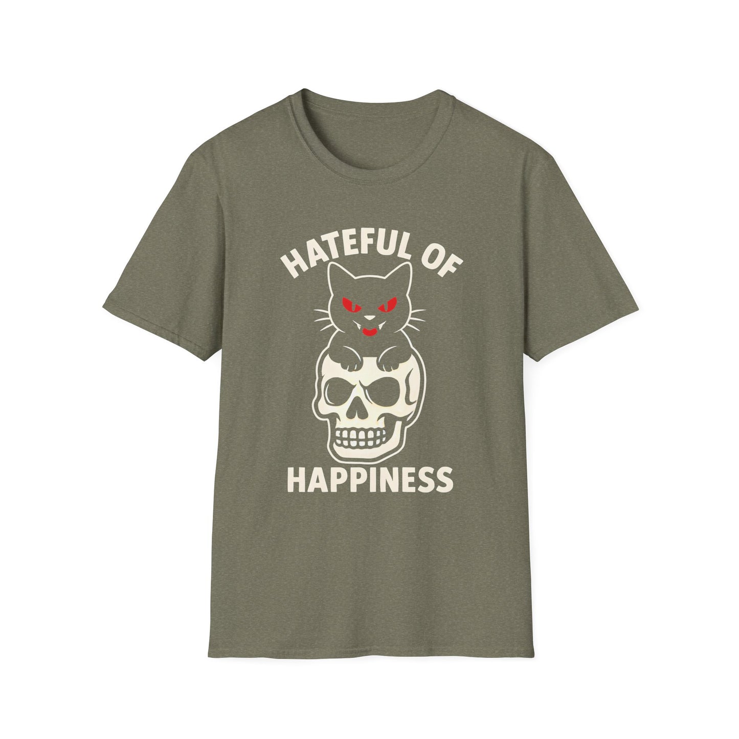 Gothic Cat Skull T-Shirt | Hateful of Happiness Tee | Unisex Graphic Tee for Alternative Fashion Lovers, Halloween Gift, Punk Style, [...]