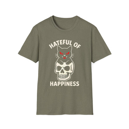 Gothic Cat Skull T-Shirt | Hateful of Happiness Tee | Unisex Graphic Tee for Alternative Fashion Lovers, Halloween Gift, Punk Style, [...]