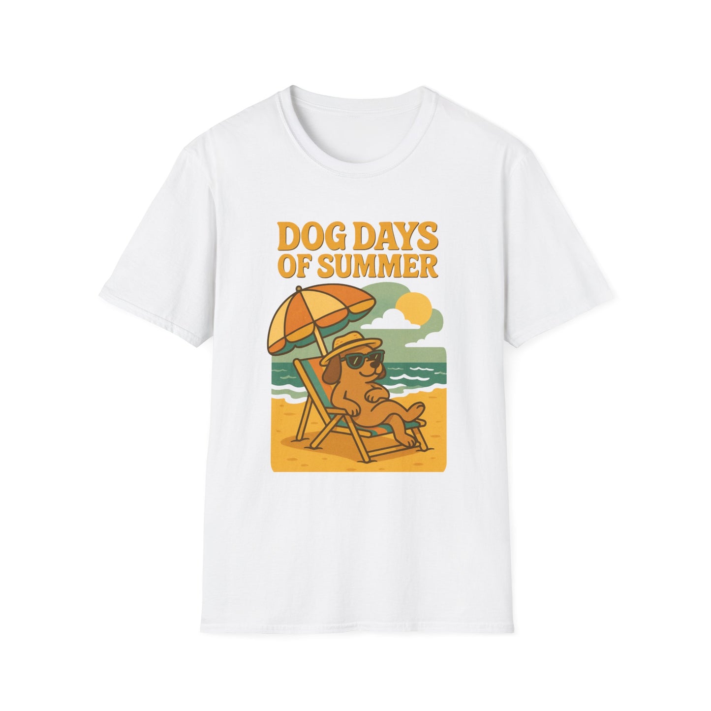 Dog Days of Summer Unisex T-Shirt - Cute Dog Graphic Tee for Pet Lovers, Summer Vibes, Beach Day, Gift Idea, Casual Wear