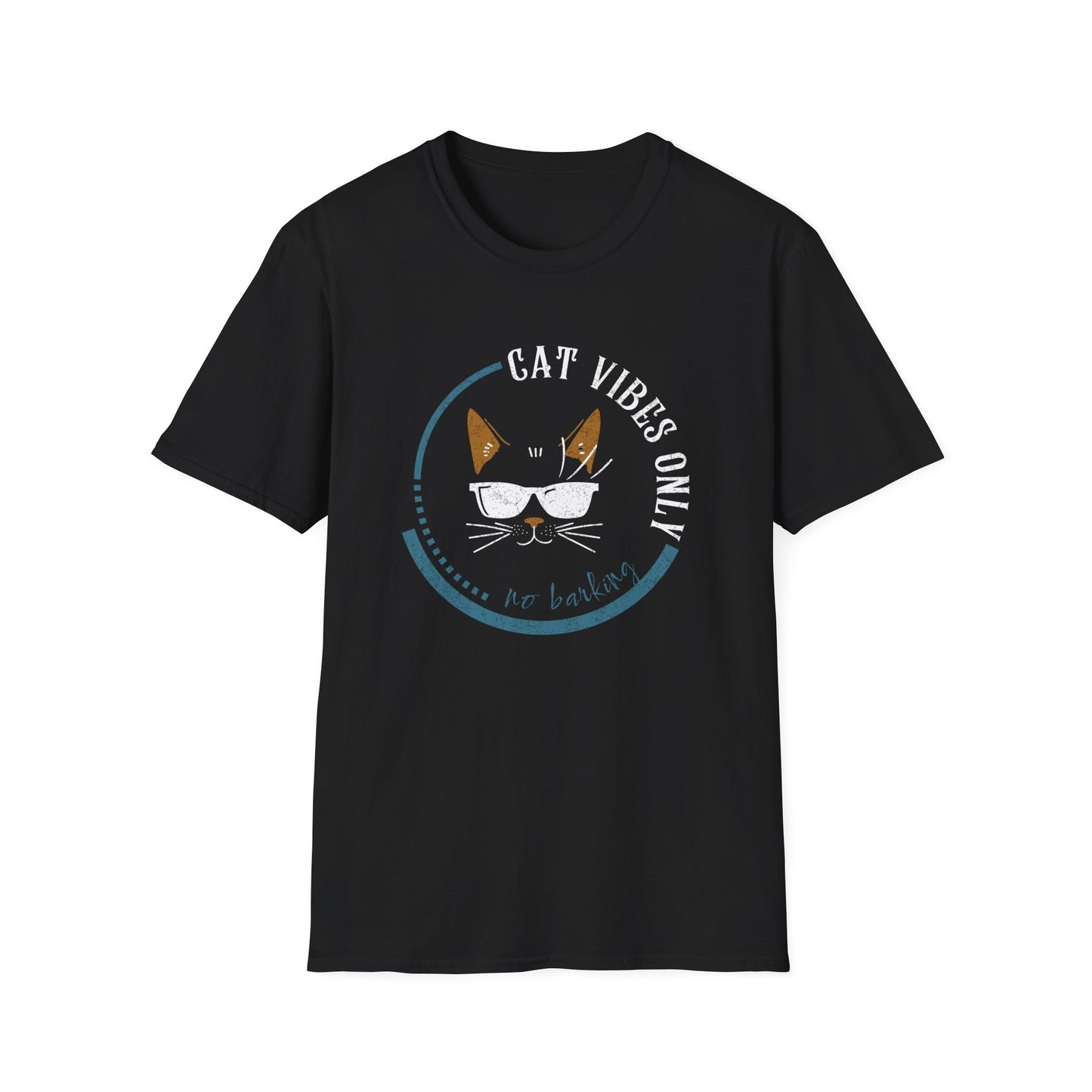Cat Vibes Only Tee – Funny Cat Lover Shirt, No Barking