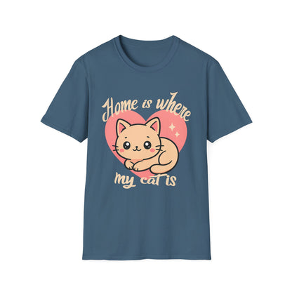 Cute Kawaii Cat Shirt – Home Is Where My Cat Is Tee