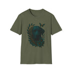 Cyber Floral Dog Silhouette T-Shirt