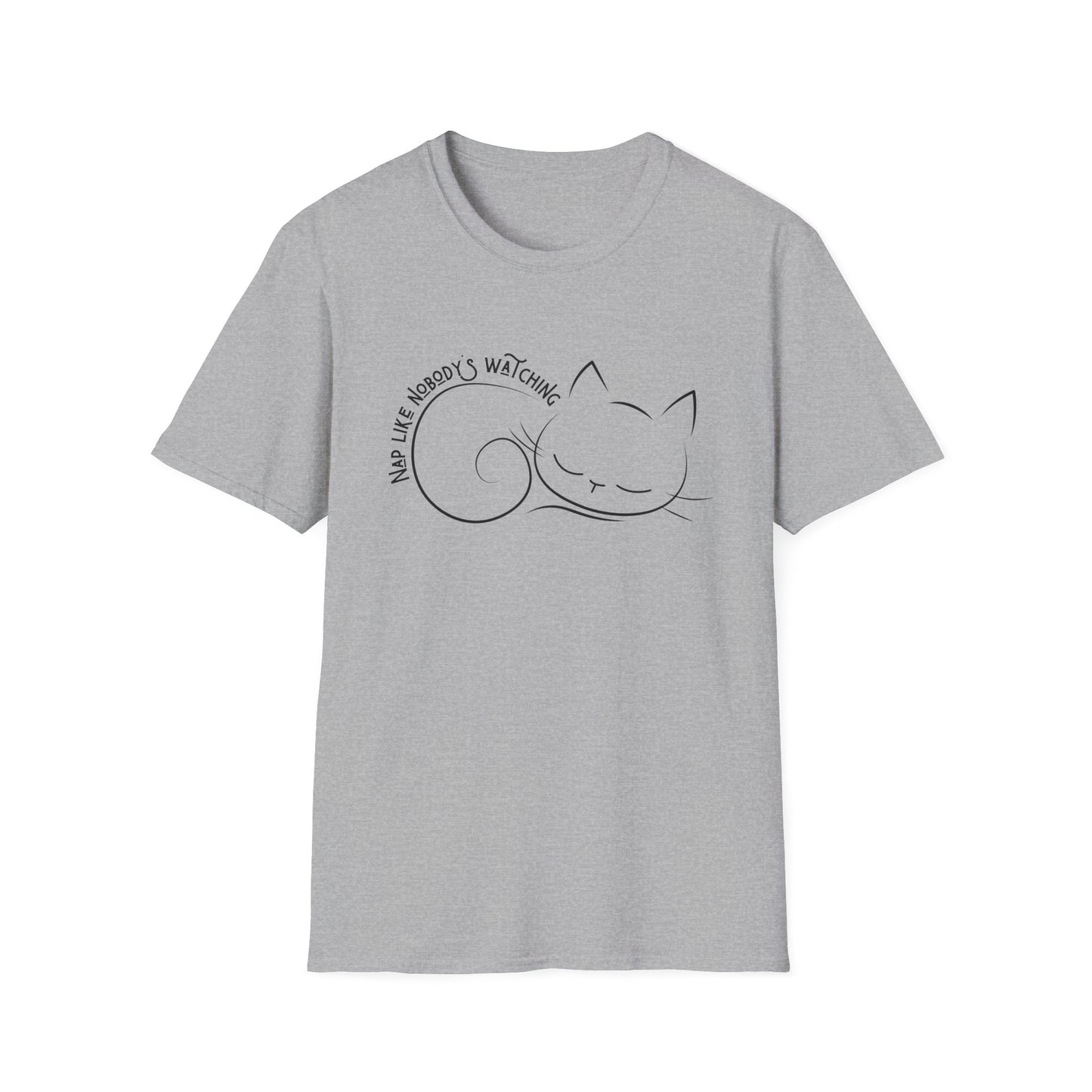 Nap Like Nobody's Watching Cat Tee – Cute Cat Shirt