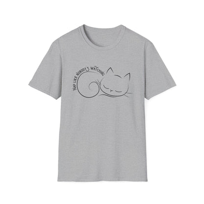 Nap Like Nobody's Watching Cat Tee – Cute Cat Shirt