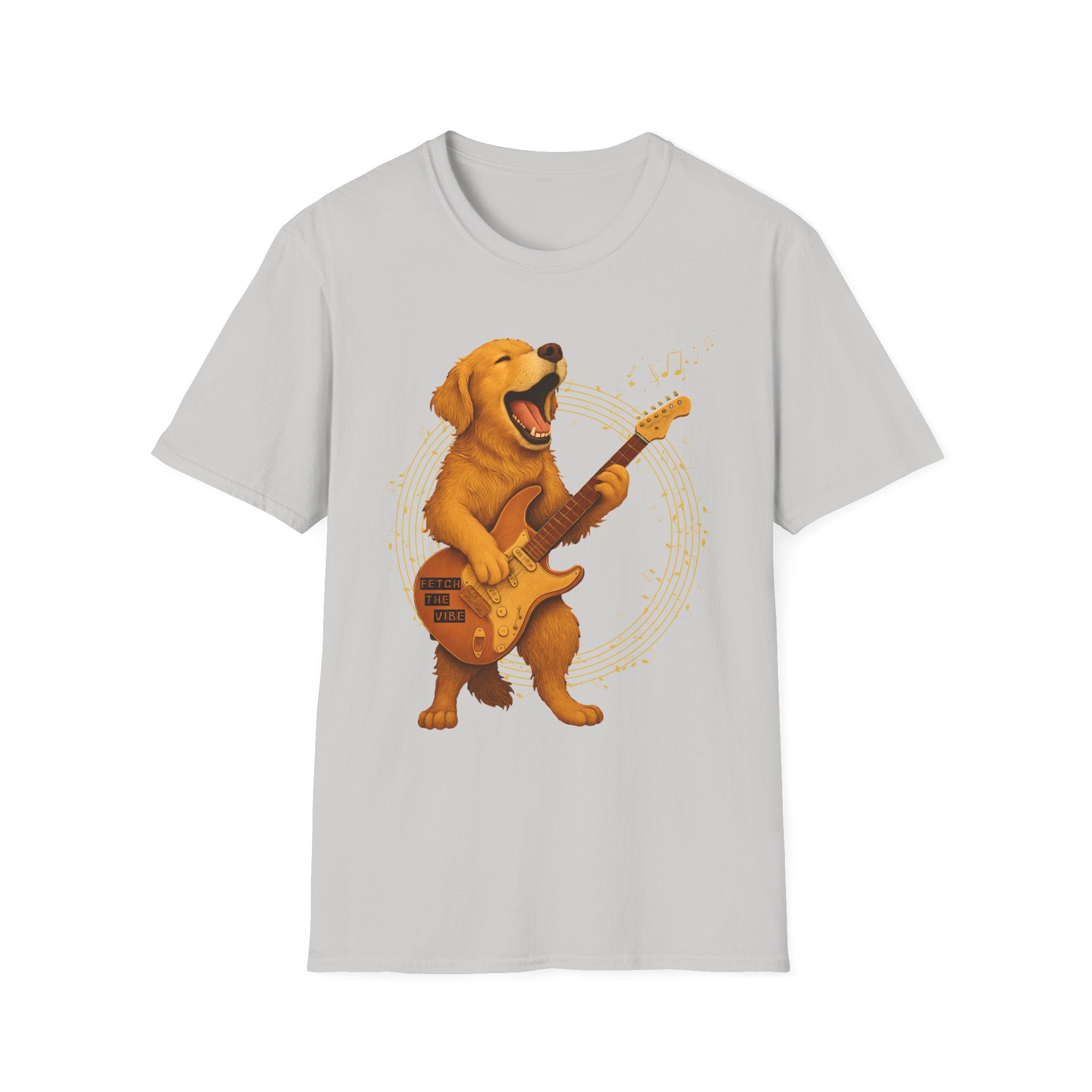 Rocking Golden Retriever Guitar Shirt
