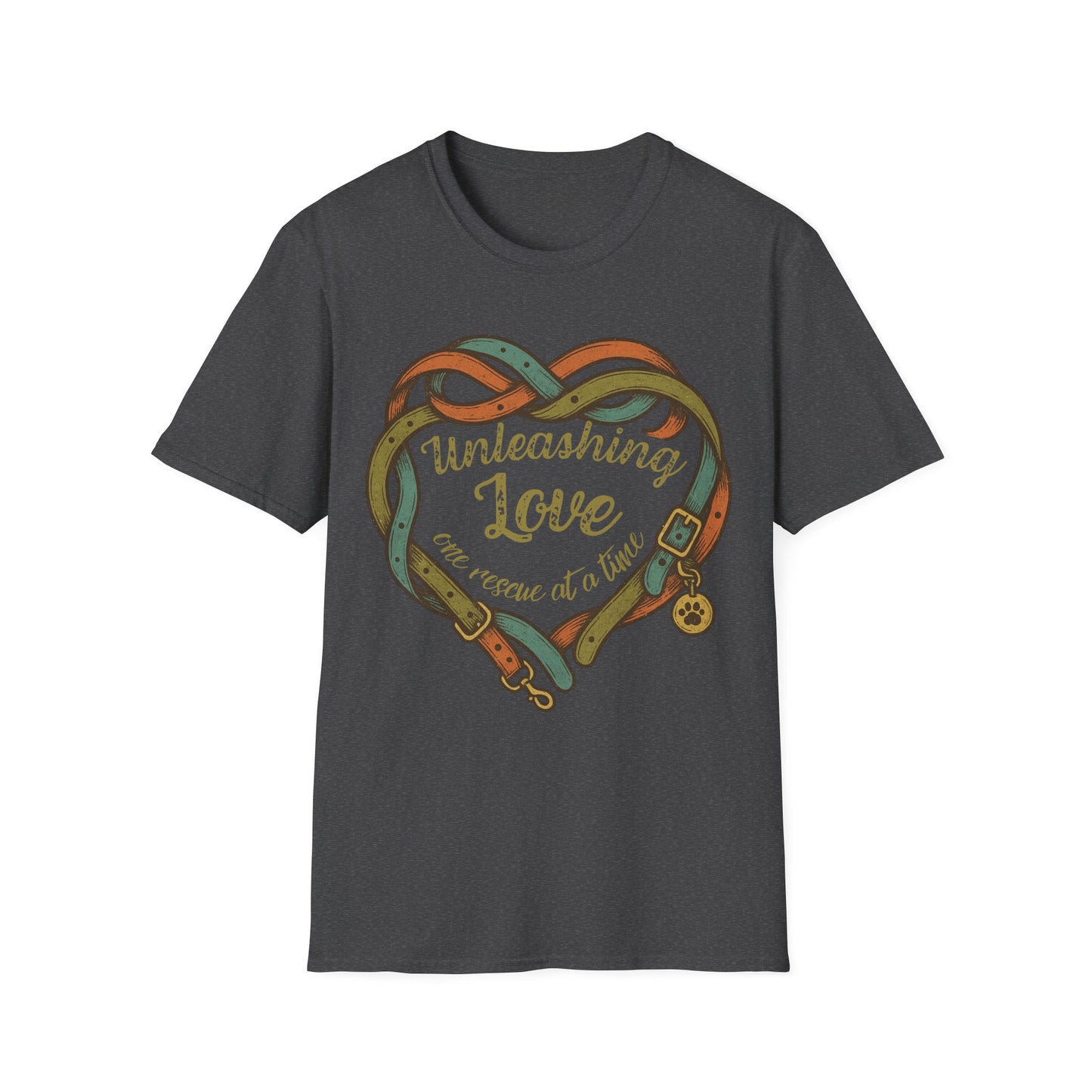 Unleashing Love Rescue Tee – Adopt Don't Shop