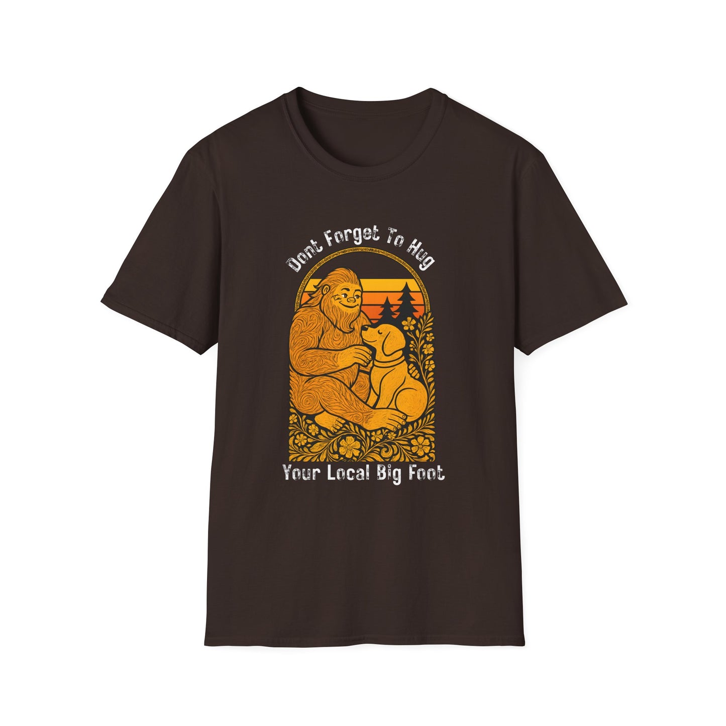 Bigfoot Hug T-Shirt — Sasquatch Dog Lover Tee