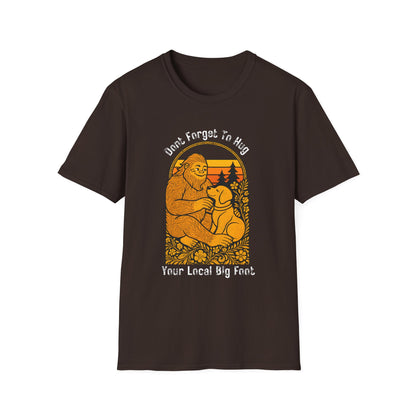 Bigfoot Hug T-Shirt — Sasquatch Dog Lover Tee