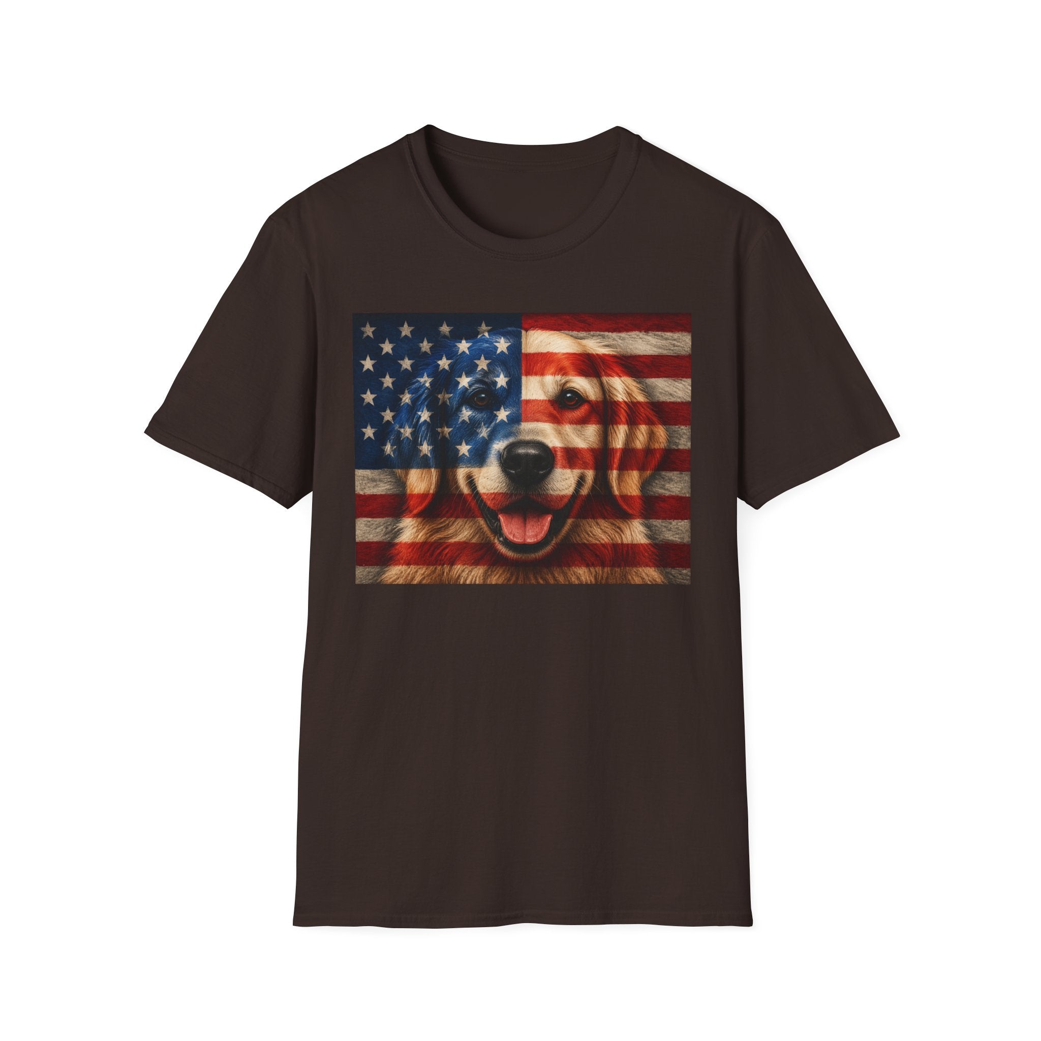 Patriotic Golden Retriever Flag T-Shirt