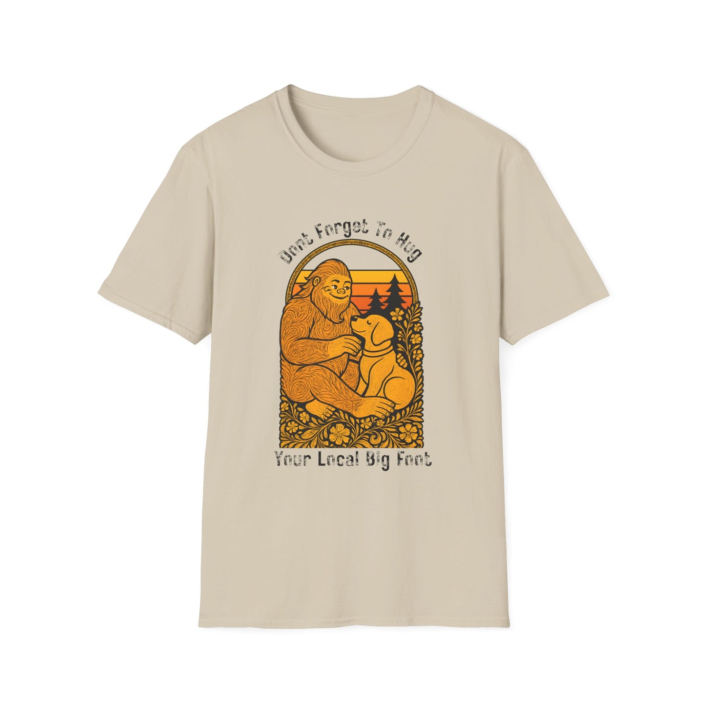 Bigfoot Hug T-Shirt — Sasquatch Dog Lover Tee