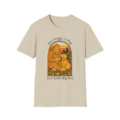 Bigfoot Hug T-Shirt — Sasquatch Dog Lover Tee
