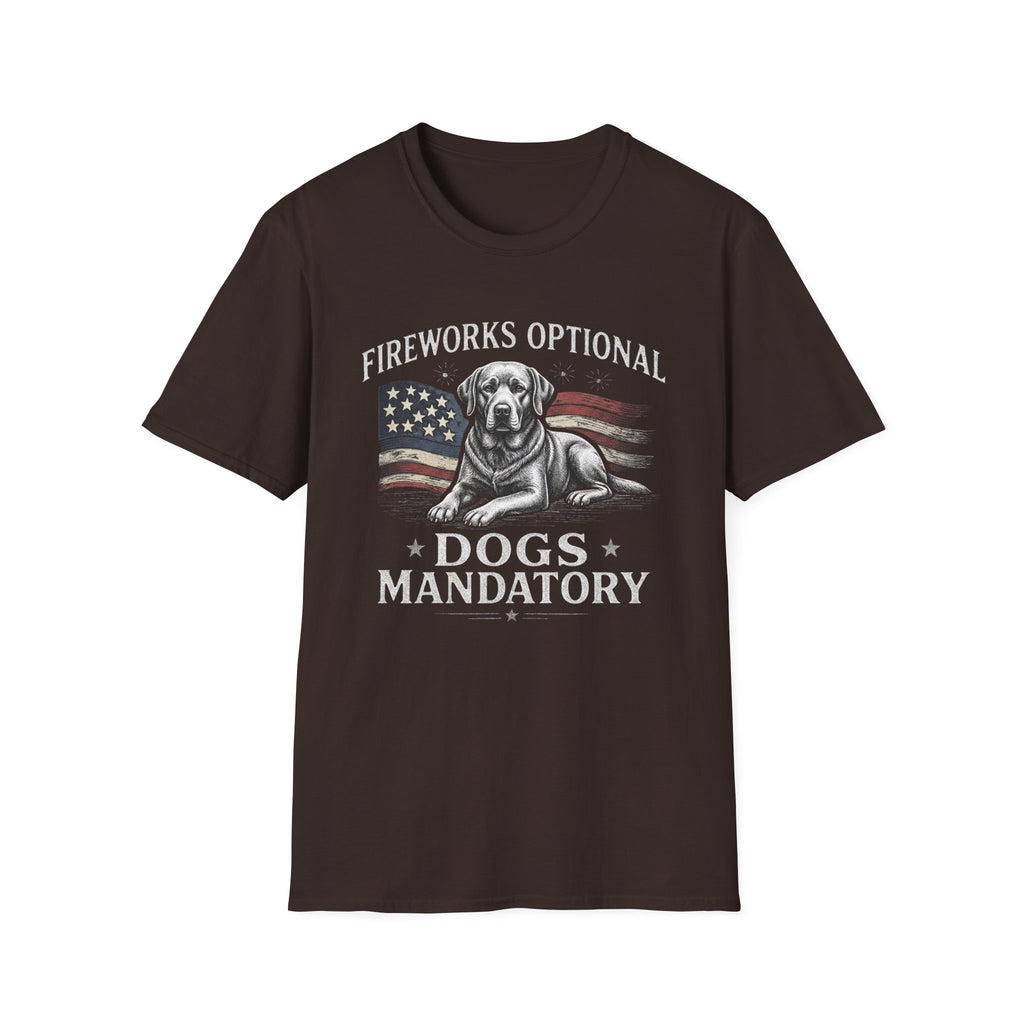 Fireworks Optional Dogs Mandatory Labrador T-Shirt